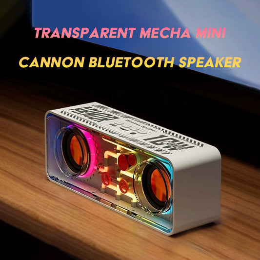 Transparent Mecha Mini Cannon Bluetooth Speaker