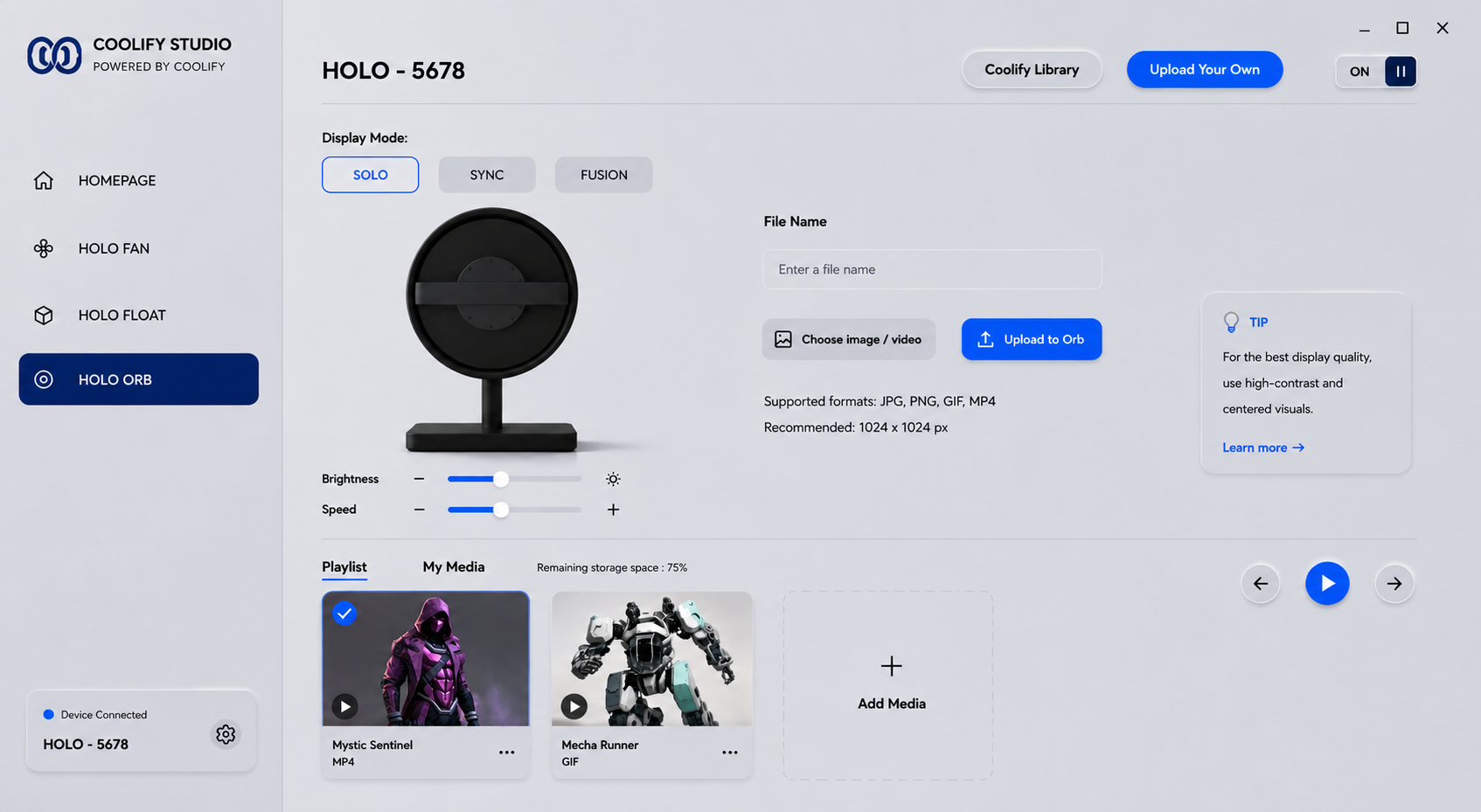 Custom content display